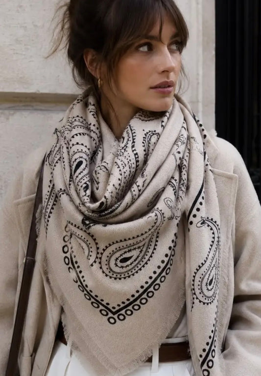 Wren Soft Bandana Print Scarf
