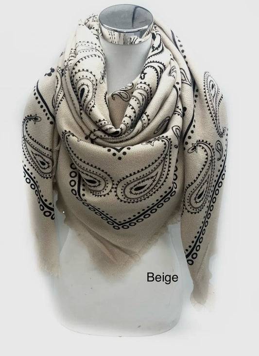 Wren Soft Bandana Print Scarf