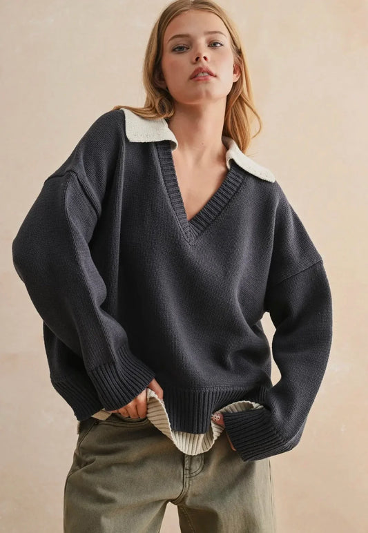 Mally Combo Knit Sweater