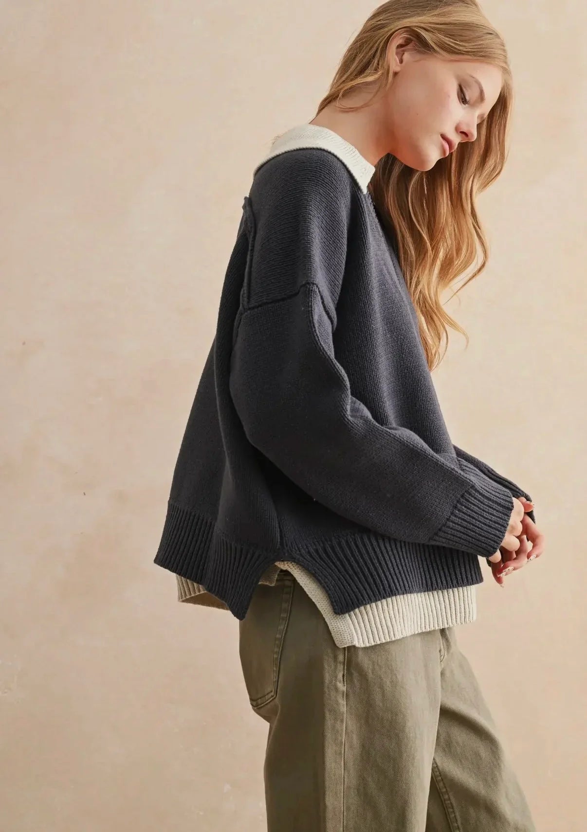 Mally Combo Knit Sweater