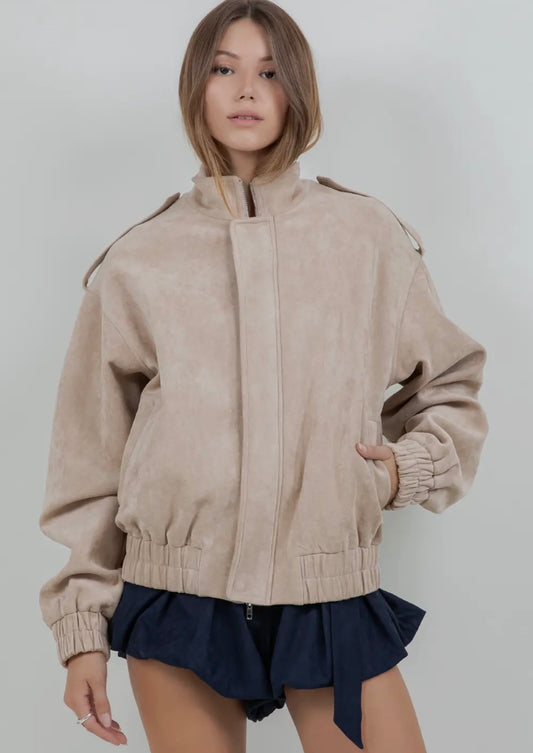 Marin Suede Bomber Jacket