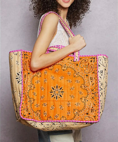 Love Bandana Quilted Tote