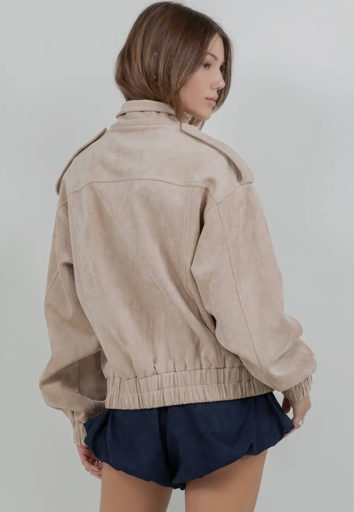 Marin Suede Bomber Jacket