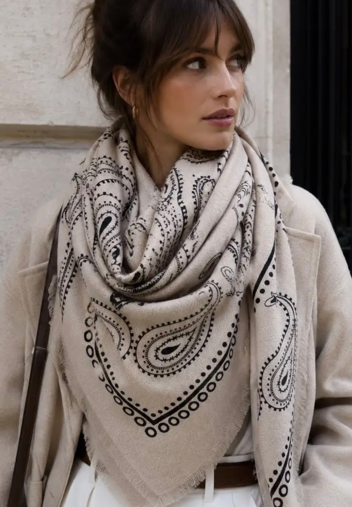 Wren Soft Bandana Print Scarf